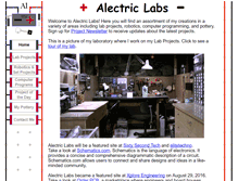 Tablet Screenshot of alectriclabs.com